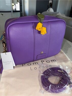 Pom Pom London TFL Elizabeth line purple City Plus Crossbody bag purse NWT